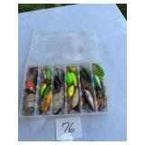 Plastic Case with Assorted Fishing Lures