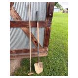 Two Garden Tools: Shovel and Hoe