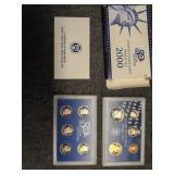 2000 US Mint Proof Coin and Quarter Set