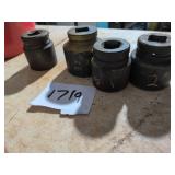 Four Heavy-Duty Metal Sockets