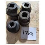 Four Heavy-Duty Impact Sockets