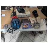 Items Including Books and Helmet