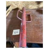 Red Metal Post Driver with Handles
