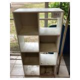 White Six-Cube Storage Shelf Unit