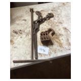Rustic Metal Farm Tool and Pulley Set