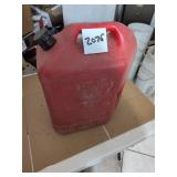 Red Plastic Gasoline Fuel Container