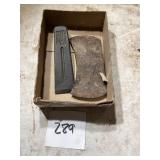 Wedge and Rusted Axe Head Pair