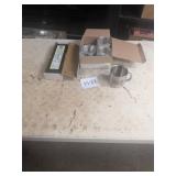 Metal Items Including Cups, Ballast, and Wiring