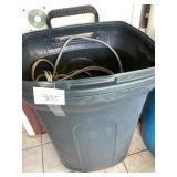 Large Bin with Miscellaneous Cables