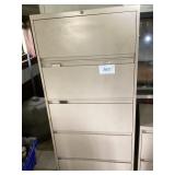 Heavy Duty Five-Drawer Metal Filing Cabinet