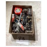 Box Lot of Tools and Hardware Assortment