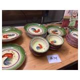 Rooster Cups, Plates, and Decor Lot