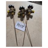 Three Propane Cylinder Valve Dip Tubes