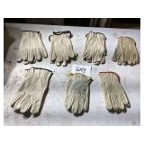 Six Pairs of Work Gloves