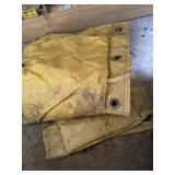 Two Yellow Industrial Tarpaulin Covers