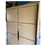 Wooden Cabinet With 16 Shelves and Two Doors