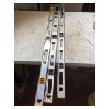 Two Stanley Aluminum Levels with Bubble Vials