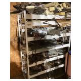 7-Tier Metal Shelf with Miscellaneous Contents