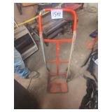 Red Metal Two-Wheeled Hand Truck