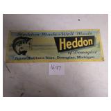 Heddon Advertising Metal Sign
