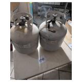 Two Metal Propane Gas Tanks