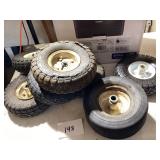 Seven 4.10/3.50-4 Tires with Rims