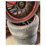 Four Wheels With Tires