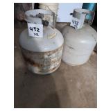 Two Standard Propane Gas Tanks