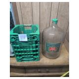 Mountain Valley Spring Jug and Plastic Crate