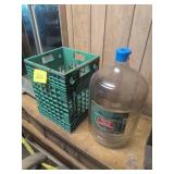 5-Gallon Glass Jug & Plastic Crate