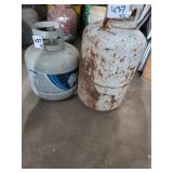 Two Used Propane Gas Cylinders
