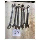 Six Open and Box End Wrenches