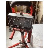 Portable Red Halogen Work Light on Stand