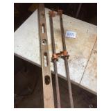 Wood Level and Pipe Clamps Set
