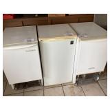 Three Mini Refrigerators, Condition Unknown