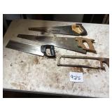 Four Assorted Hand Saws