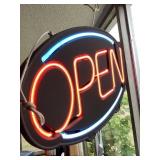 32-Inch Neon Open Sign With Back Text
