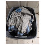 Tote of Clothing and Winter Accessories