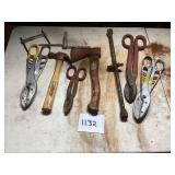 Hand Tools Including Axe and Scissors