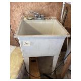 Utility Sink with Faucet, 24.5 x 24 x 33