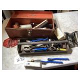 Metal Toolbox with Assorted Tools
