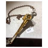 Yellow Mechanical Chain Hoist Lever Tool