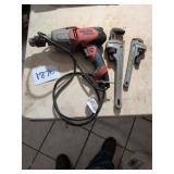 Black & Decker Drill and Ridgid Wrenches