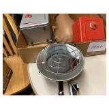 Box Lot With Heater, Safes, and Flask