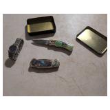 Knife and Watch Set with Decorative Cases