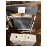 Breaker Box, Chair, Trowels, and Tools
