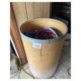 Barrel Containing Assorted Hoses