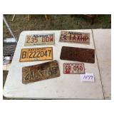 Six Arkansas License Plates