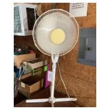 White Electric Adjustable Pedestal Fan