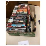 Box Lot of DVDs and Video Games